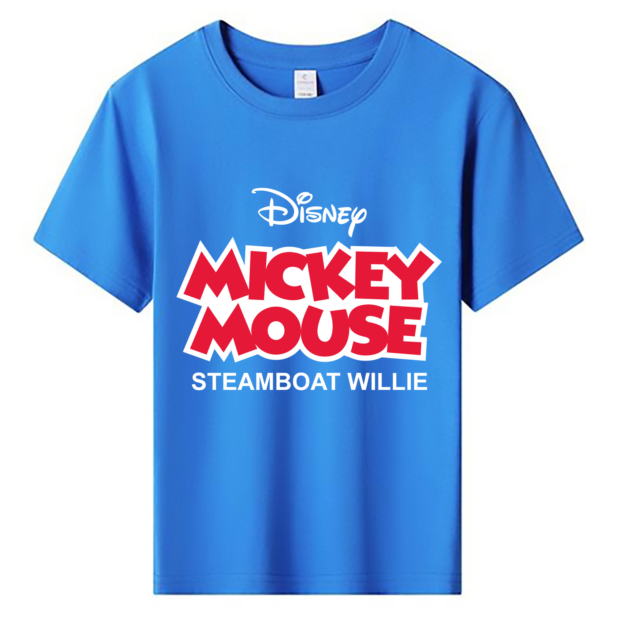 ミッキーマウス Mickey Mouse 綿100％キッズTシャツ（フロントプリント）